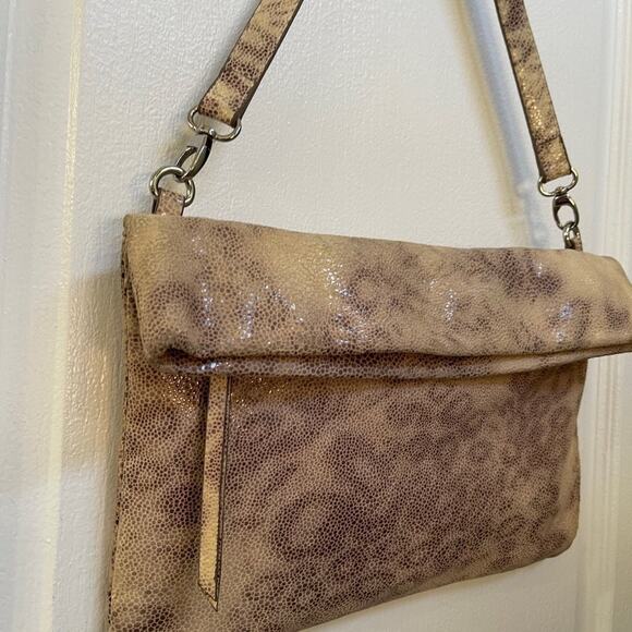 Kate Landry leather shoulder bag/clutch cheetah - Picture 2 of 10